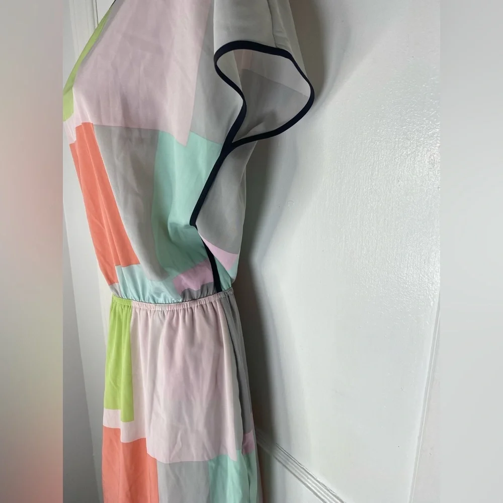 Armani Exchange Asymmetrical Colorblock Dress - Picture 2 of 7